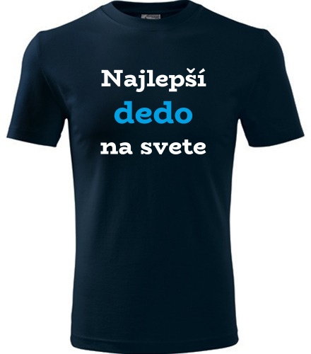 Tmavomodré tričko najlepší dedo na svete