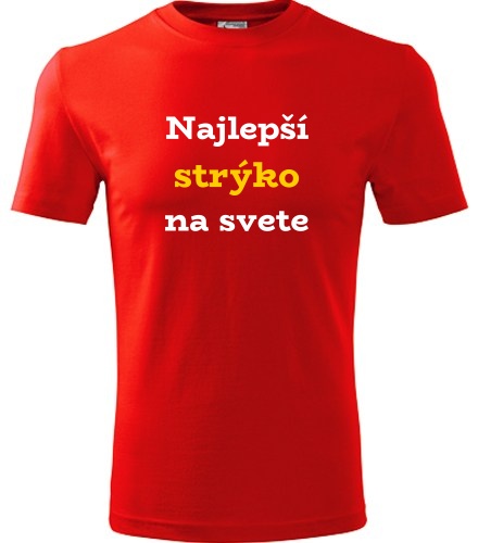 Červené tričko najlepší strýko na svete